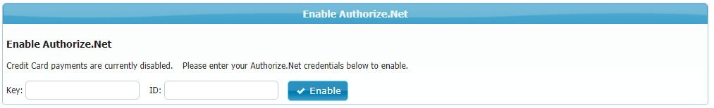 Authorize.Net Activation